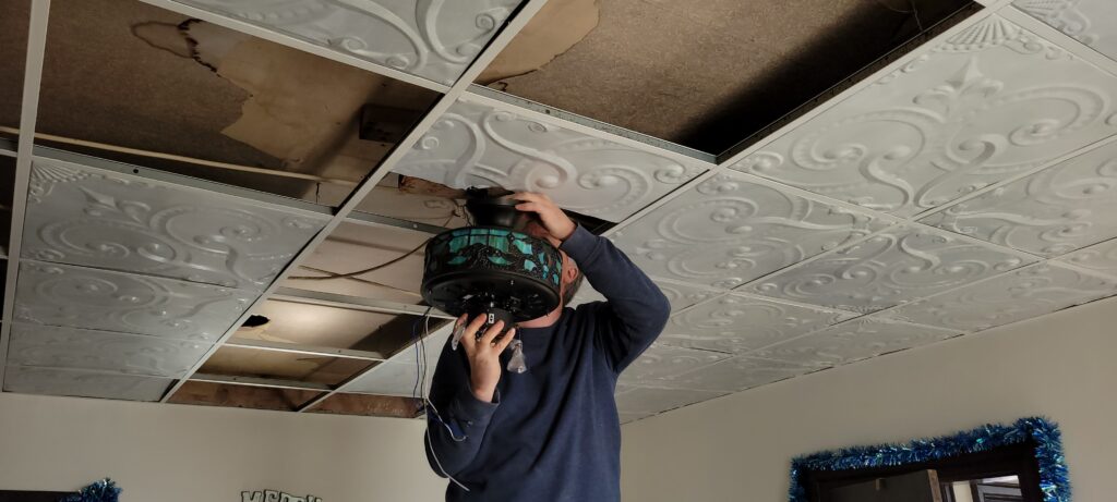 how to paint drop ceiling tiles