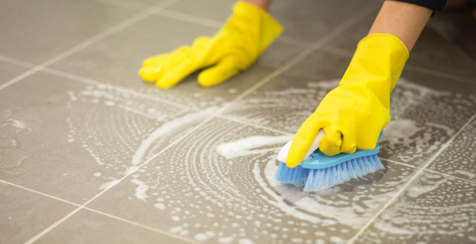 how to clean bathroom tiles