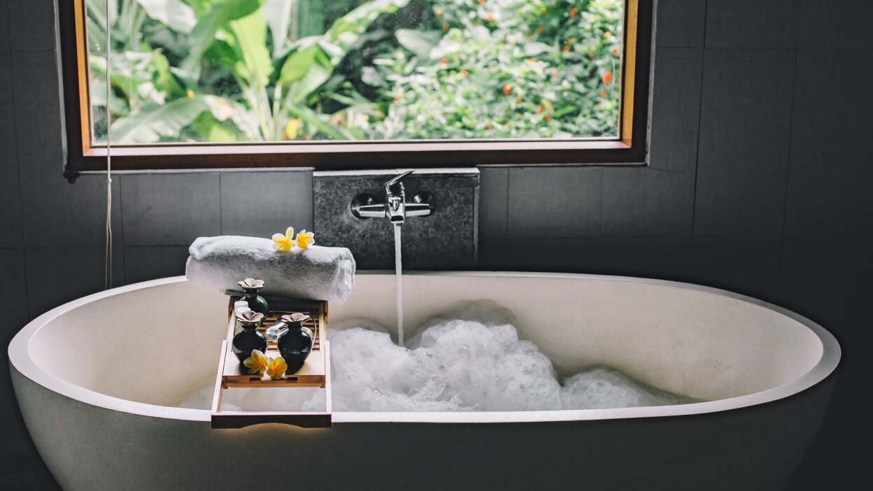 overflowing bathtub