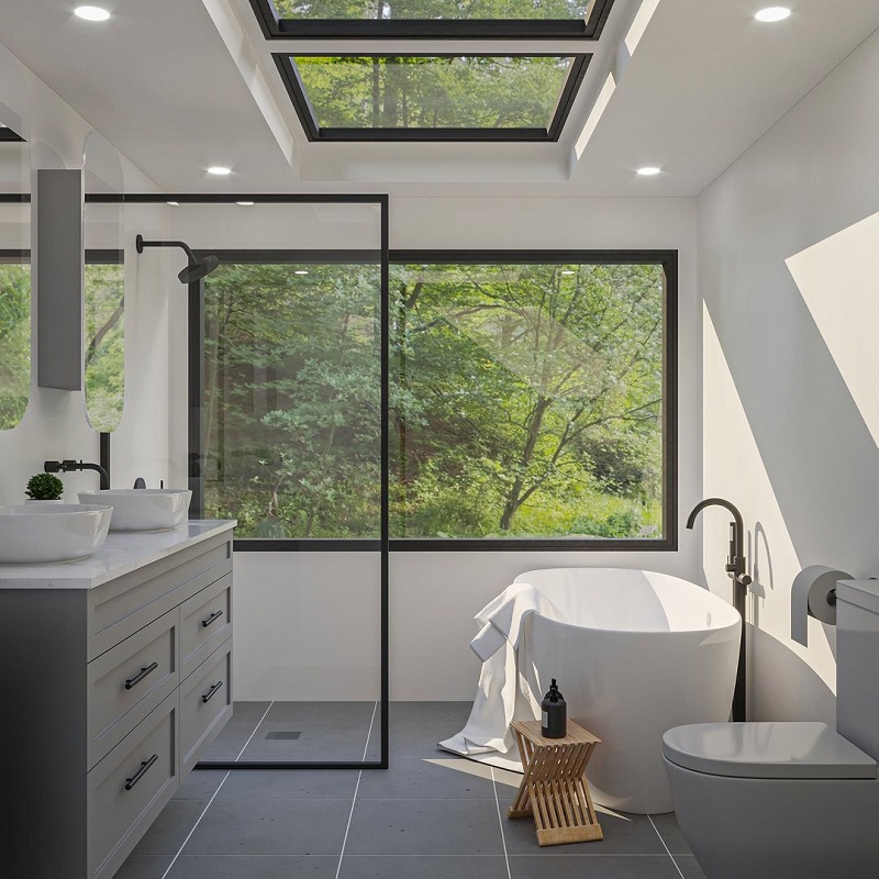 square master bathroom layout