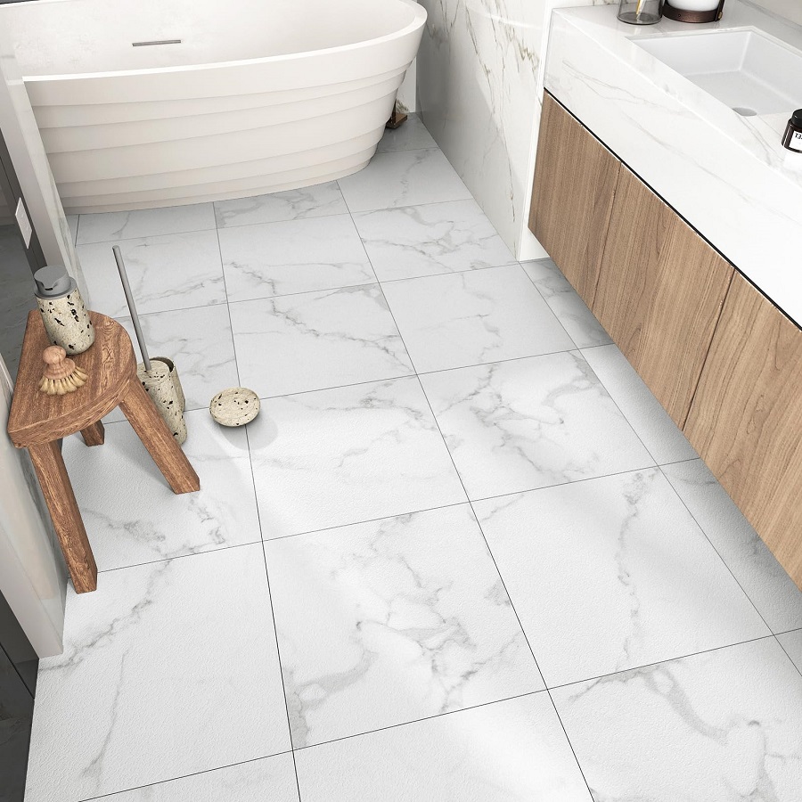 how to clean bathroom floor tiles