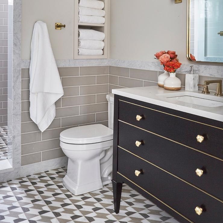 half tile wall bathroom
