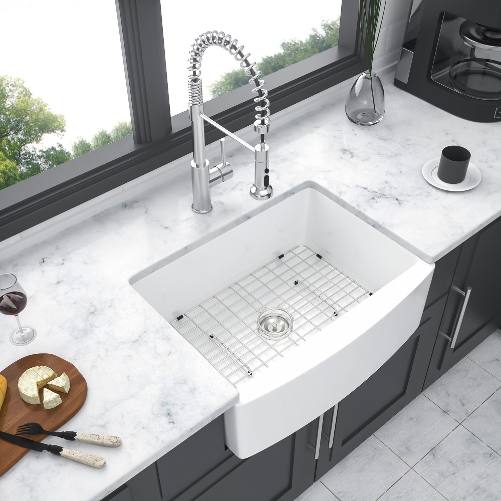 what are white kitchen sinks made of