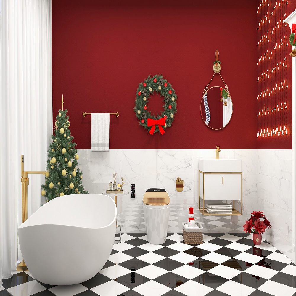 atmosphere of your bathroom during Christmas